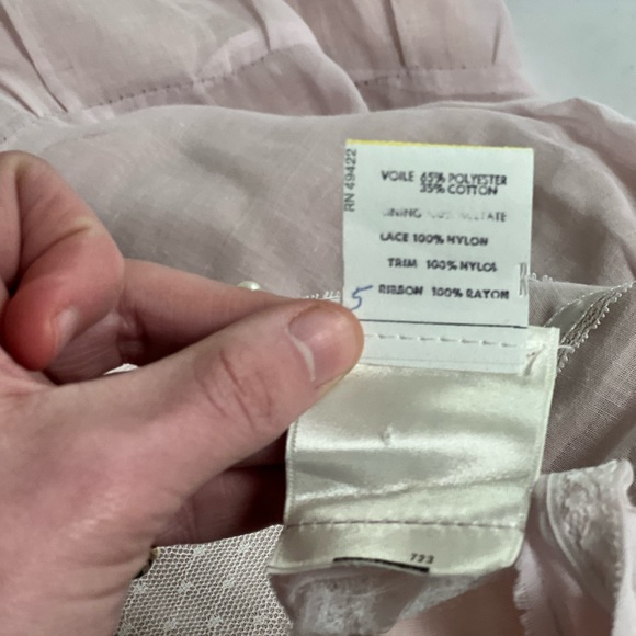 Vintage Gunne Sax princess tiered maxi dress in soft pink, size 11 - Picture 7 of 7